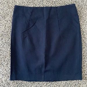Cynthia Rowley Navy Swiss Dot Skirt